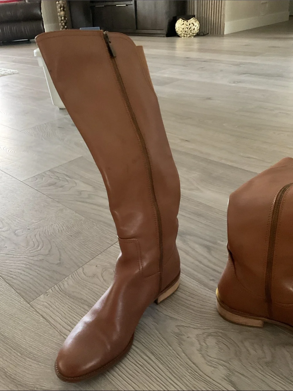 Michael Kors Tall Chestnut Leather Over-the-Knee Boots